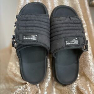 Nike Black Quilted Slide Sandals